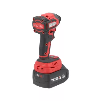   YATO Șurubelnic cu impact pe baterie 1/4" 230 Nm fără perii de carbon 18 V (1 x 4,0 Ah baterie + încărcător)