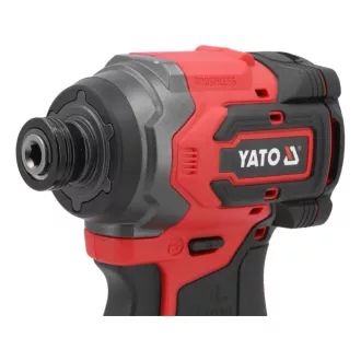   YATO Șurubelnic cu impact pe baterie 1/4" 230 Nm fără perii de carbon 18 V (1 x 4,0 Ah baterie + încărcător)