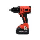 YATO Șurubelniță cu impact cu acumulator, 1/2", 700 Nm, fără perii de carbon, 18 V (1 x acumulator 3,0 Ah + încărcător)