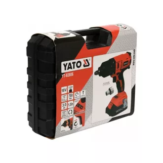   YATO Șurubelniță cu impact cu acumulator, 1/2", 700 Nm, fără perii de carbon, 18 V (1 x acumulator 3,0 Ah + încărcător)