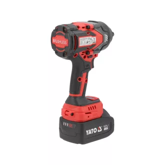   YATO Șurubelnică cu percuție cu baterie, 1/2", 1200 Nm, fără perii, 18 V (1 x 4,0 Ah baterie + încărcător)