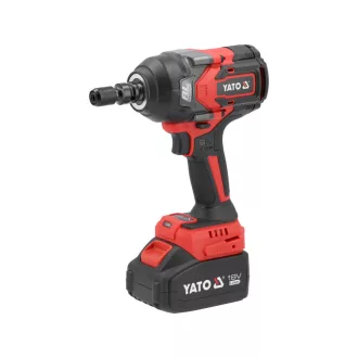   YATO Șurubelnică cu percuție cu baterie, 1/2", 1200 Nm, fără perii, 18 V (1 x 4,0 Ah baterie + încărcător)