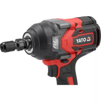   YATO Șurubelnică cu percuție cu baterie, 1/2", 1200 Nm, fără perii, 18 V (1 x 4,0 Ah baterie + încărcător)