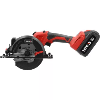   YATO Fierăstrău circular cu baterie 140 mm fără perii de carbon 18 V (2 x 4,0 Ah baterie + încărcător)