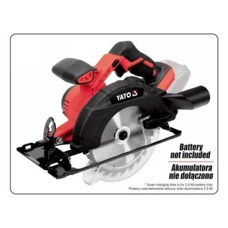   Ferăstrău circular fără fir YATO 165 mm 18 V Li-Ion (fără baterie + încărcător)