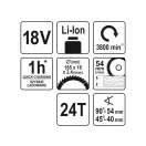 Ferăstrău circular fără fir YATO 165 mm 18 V Li-Ion (fără baterie + încărcător)