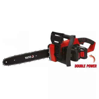   Motoferăstrău YATO fără fir 350 mm 2 x 18 V (2 x 2,0 Ah baterie + încărcător)