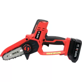   Motoferăstrău YATO fără fir 100 mm 18 V (1 x 2,0 Ah baterie + încărcător)