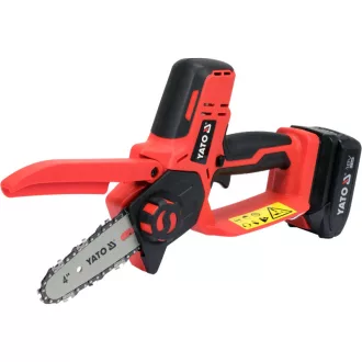  Motoferăstrău YATO fără fir 100 mm 18 V (1 x 2,0 Ah baterie + încărcător)