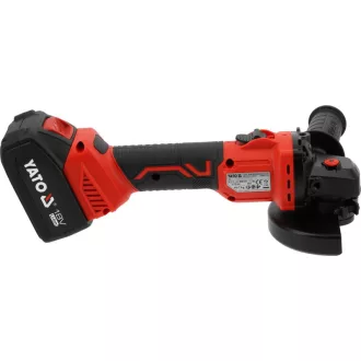   YATO Polizor unghiular cu acumulator, fără perii, 125 mm, 18 V (cu 2 acumulatori 4 Ah și încărcător 2 Ah)