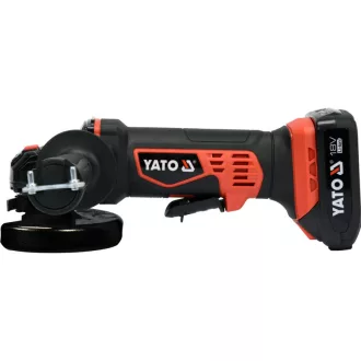  Polizor unghiular YATO fără fir 125 mm 18 V Li-Ion (1 x 2,0 Ah baterie + încărcător)