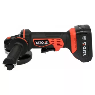   Polizor unghiular YATO fără fir 125 mm 18 V Li-Ion (2 x 3,0 Ah baterie + încărcător)