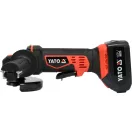 Polizor unghiular YATO fără fir 125 mm 18 V Li-Ion (2 x 3,0 Ah baterie + încărcător)