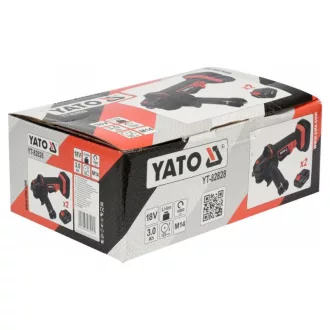   Polizor unghiular YATO fără fir 125 mm 18 V Li-Ion (2 x 3,0 Ah baterie + încărcător)
