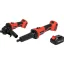 Set de șlefuit cu acumulator YATO 18 V (1 x baterie de 4,0 Ah + încărcător) (polizor drept și unghiular)