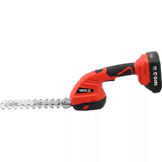   YATO Foarfecă pentru tuns iarba și gard viu cu acumulator, fără perii, 18 V (cu acumulator 2 Ah și încărcător)