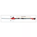 YATO Tăietoare de gard de înălțime cu acumulator 207-2740 mm 18 V Li-Ion (1 x acumulator 2,0 Ah + încărcător)