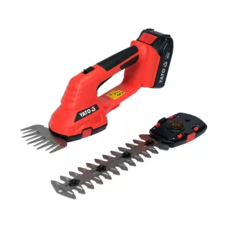   Foarfecă pentru gazon fără fir YATO 18 V (1 baterie de 2,0 Ah + încărcător)