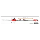 YATO Tăietoare de gard de înălțime cu acumulator 207-2740 mm 18 V Li-Ion (fără acumulator și încărcător)