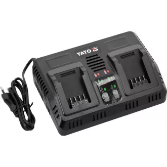 YATO Incarcator baterie dublu pentru masini 18 V