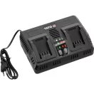 Încărcător inteligent de baterie dublu YATO pentru mașini 18 V