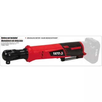   YATO Șofer cu impact de colț cu acumulator 1/2" 80 Nm fără perie de cărbune 12 V Li-Ion (fără baterie + încărcător)