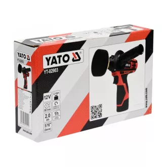   YATO Polizor fără fir 80 mm 12 V Li-Ion (1 x 2,0 Ah baterie + încărcător)