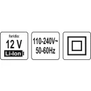 YATO Incarcator baterie pentru masini 12 V Li-Ion