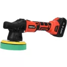 YATO Polizor excentric fără fir 150 mm fără perie de cărbune 18 V Li-Ion (1 x baterie de 3,0 Ah + încărcător)
