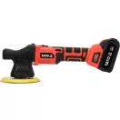 YATO Polizor excentric fără fir 150 mm fără perie de cărbune 18 V Li-Ion (1 x baterie de 3,0 Ah + încărcător)