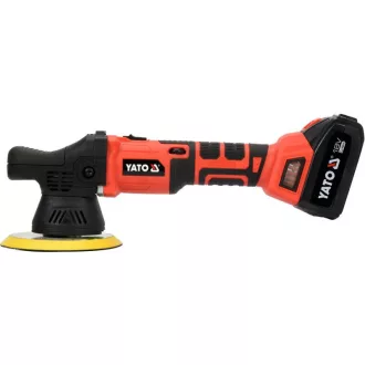   YATO Polizor excentric fără fir 150 mm fără perie de cărbune 18 V Li-Ion (1 x baterie de 3,0 Ah + încărcător)