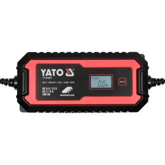   YATO Incarcator baterie 6/12 V 2/8 A max. Display LCD de 200 Ah