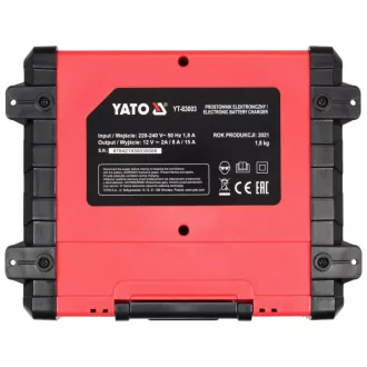   YATO Incarcator baterie 12 V 2/8/15 A max. Display LCD de 200 Ah