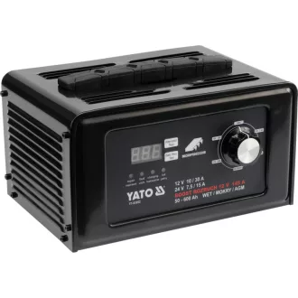 YATO Incarcator baterie 12-24 V / 30 A / 50-600 Ah