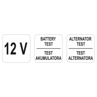 YATO Tester pentru acumulatori 12 V CCA 150-1400 Ah