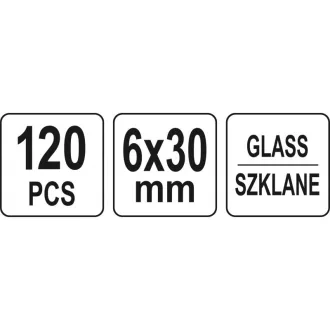 Set de siguranțe din sticlă YATO 120 buc