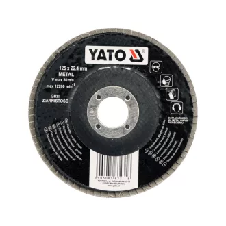 YATO Disc abraziv cu lamelă 125 x 22,4 mm / P100