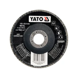 YATO Disc abraziv lamelar înclinat 125 x 22,2 mm / P60