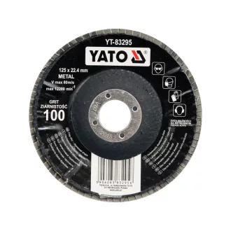   YATO Disc abraziv cu lamelă înclinată 125 x 22,2 mm / P100