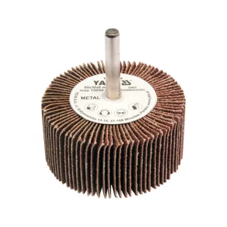 Disc abraziv lamelar cu ax YATO 60 x 30 x 6 mm / P80