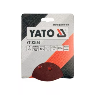 Disc de fibre cu scai YATO 125 mm / P100 cu 8 găuri (5 buc)