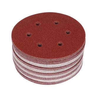   YATO Dic de abraziv cu închidere velcro, 150 mm / P60, cu 6 găuri (50 buc)