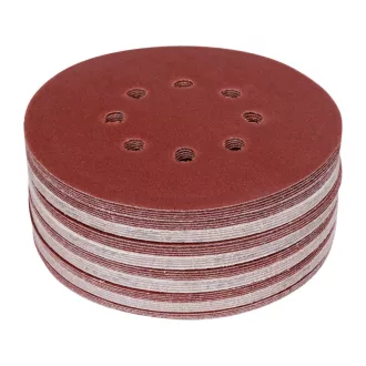   YATO Disc de fibră cu bandă velcro 150 mm / P120 cu 8 găuri (50 buc)