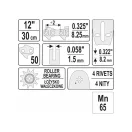 YATO Ghid pentru lanțul drujbei, 12", 0,325", 1,5 mm