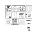 YATO Ghidaj de lanț pentru drujbă 14" 0,325" 1,5 mm