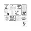 YATO Ghidaj pentru lanț de drujbă 15" 0,325" 1,3 mm