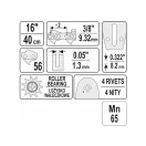 YATO Ghidaj lanț pentru drujbă 16" 3/8" 1.3 mm