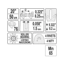 YATO Ghidaj pentru lanț de motofierăstrău 20" 0,325" 1,5 mm