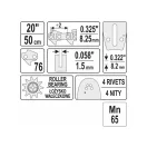 YATO Ghidaj pentru lanț de motofierăstrău 20" 0,325" 1,5 mm