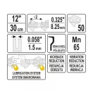 YATO Lanț pentru drujbă 12" 0,325" 1,5 mm 50 de zale